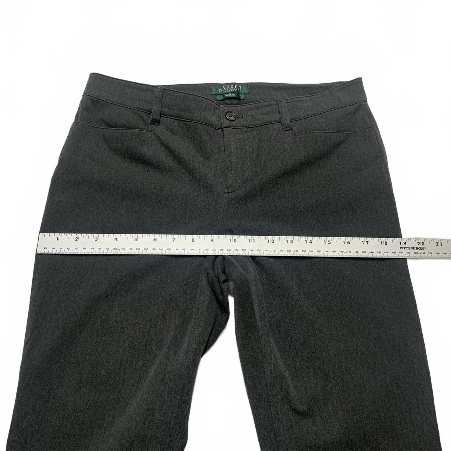 Lauren Ralph Lauren Womens Sz 10 Petite Gray Adelle Dress Pants Trousers W34x28