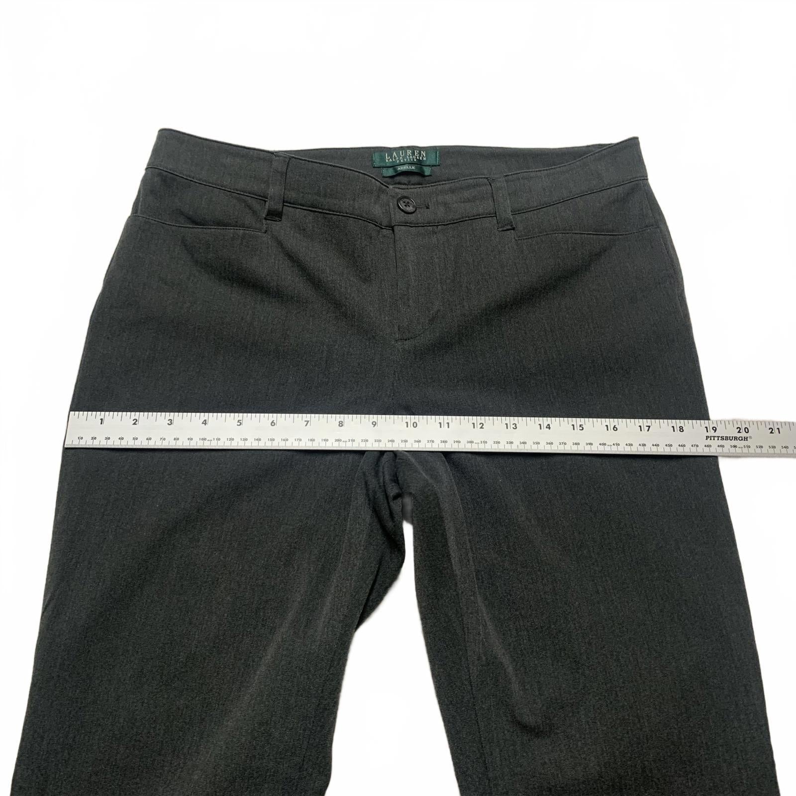 Pantalones de vestir Lauren Ralph Lauren Adelle para mujer, talla 10, color gris, ancho 34 x 28