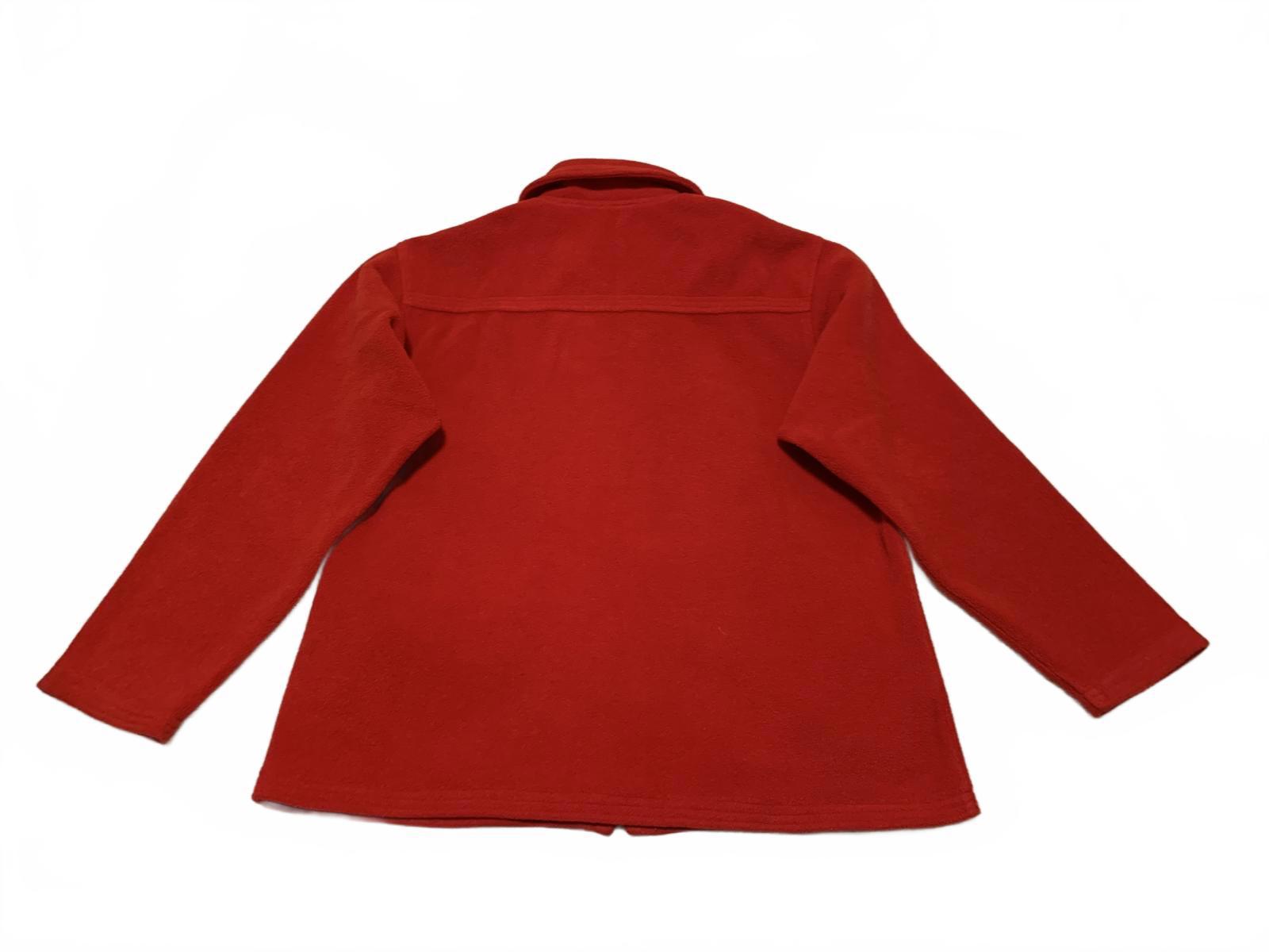 Chaqueta polar roja con cremallera y bolsillos, talla pequeña, para mujer, de la colección Willi Smith