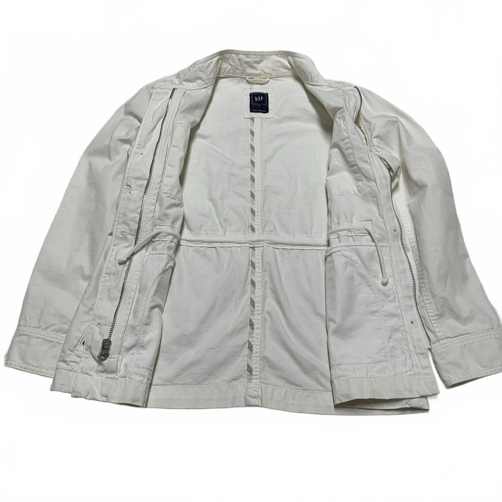 Chaqueta utilitaria ligera de algodón color blanco roto para mujer de GAP, talla mediana