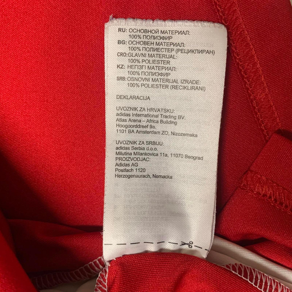 Camiseta de fútbol unisex para niños Adidas, talla extragrande, color rojo Clima Cool