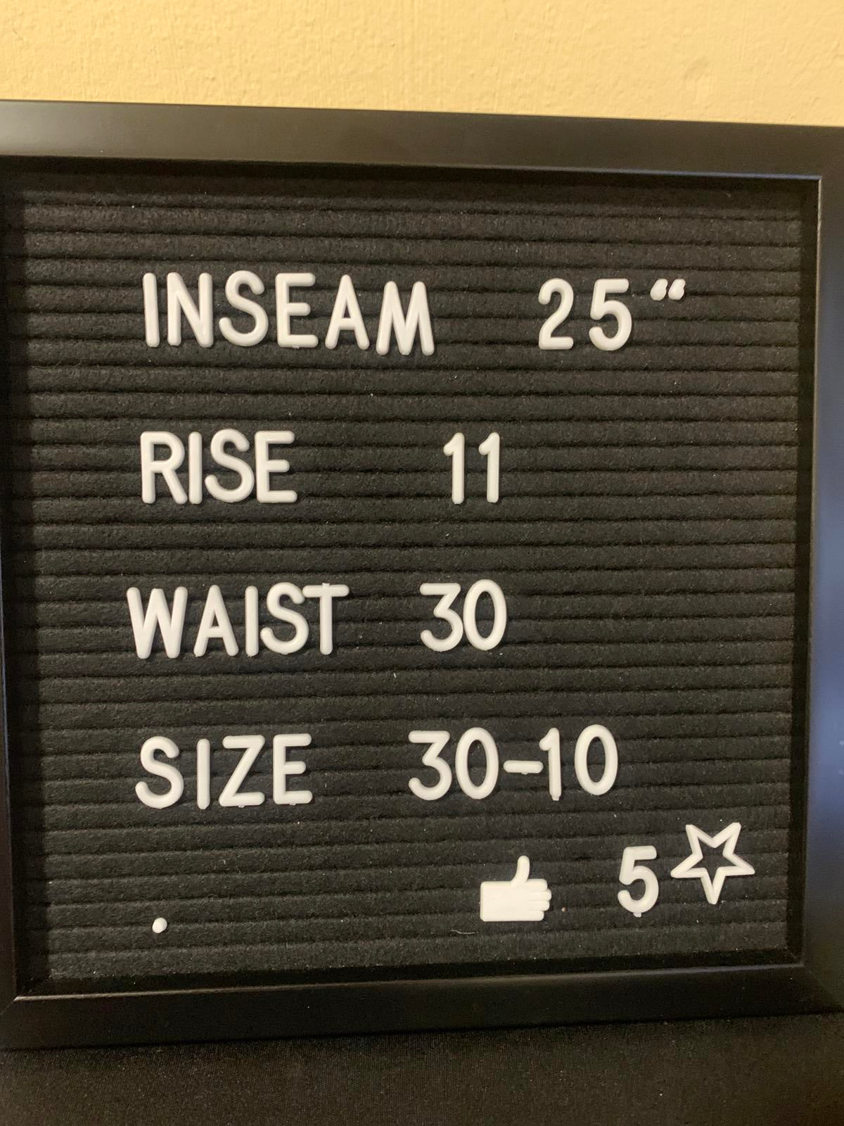 Vaqueros acampanados Curvy Kicks de mezclilla azul oscuro para mujer, talla 30/10, tiro alto 30 x 25