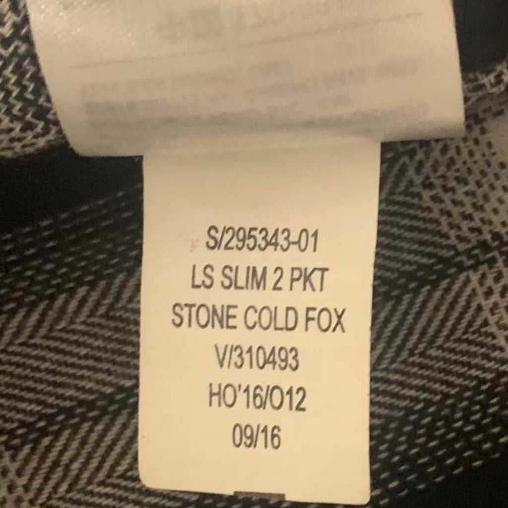 Camisa de botones Old Navy para hombre, talla S pequeña, piedra, negro, blanco, cuadros, informal, algodón