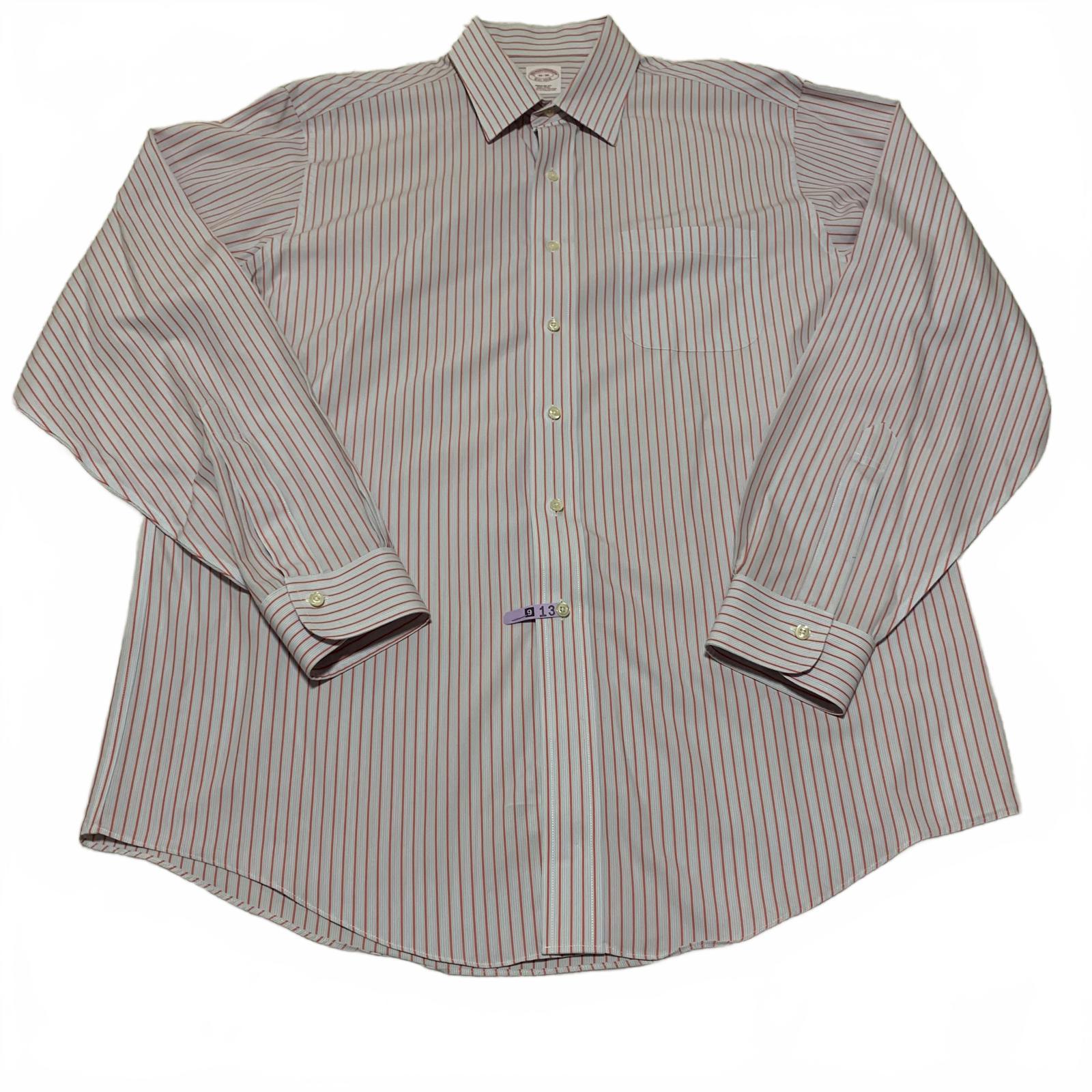 Camisa de vestir Brooks Brothers para hombre, talla 16-36, corte recto, sin planchado, de algodón Supima, manga larga