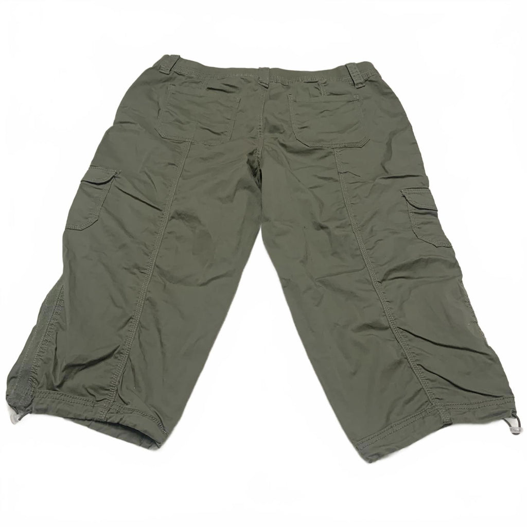 Pantalones capri cargo verde oliva para mujer, talla 16, talla 37, elásticos, de Style &amp; Co.