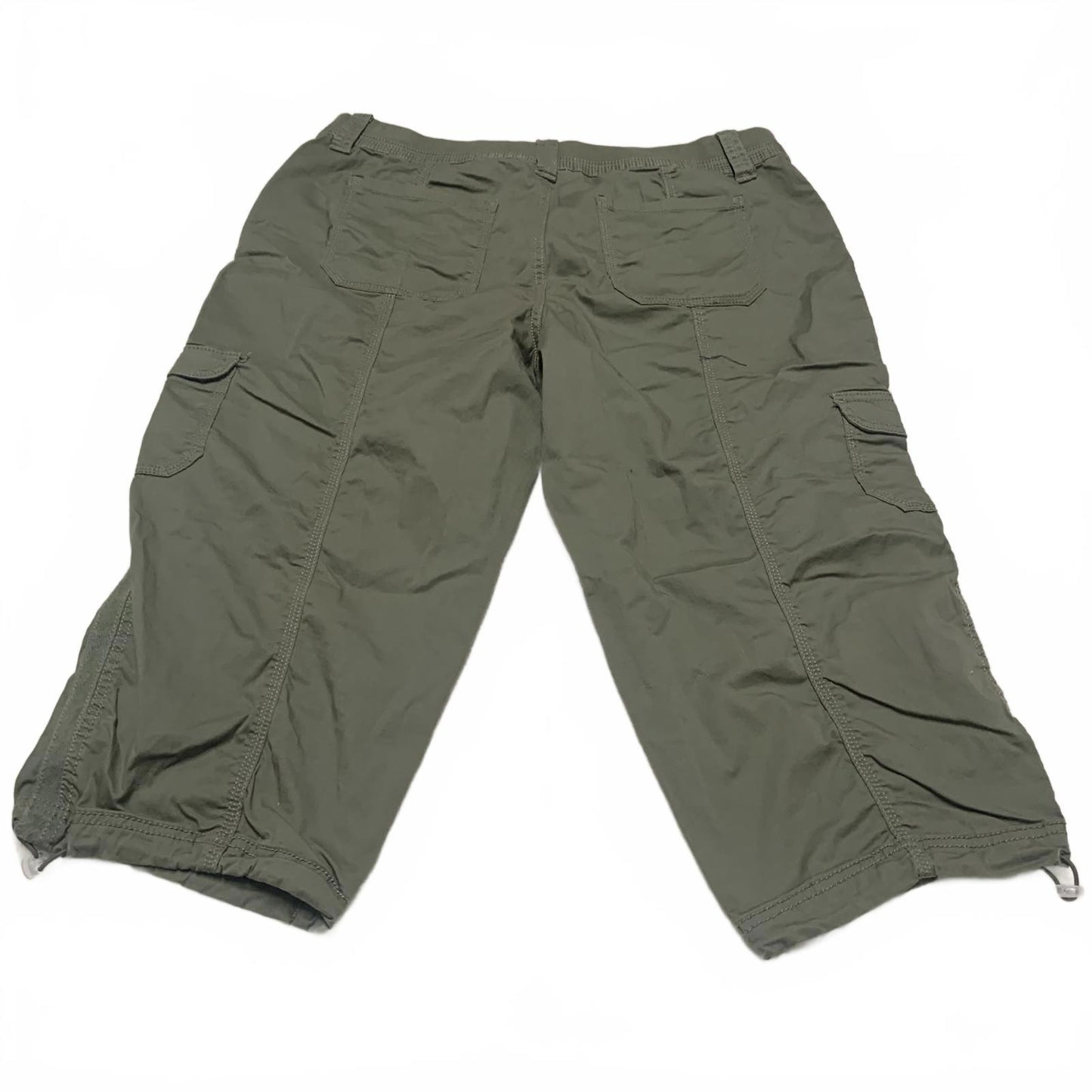 Style & Co. Women's Size 16 Olive Green Cargo Capris Pants W37 Stretch