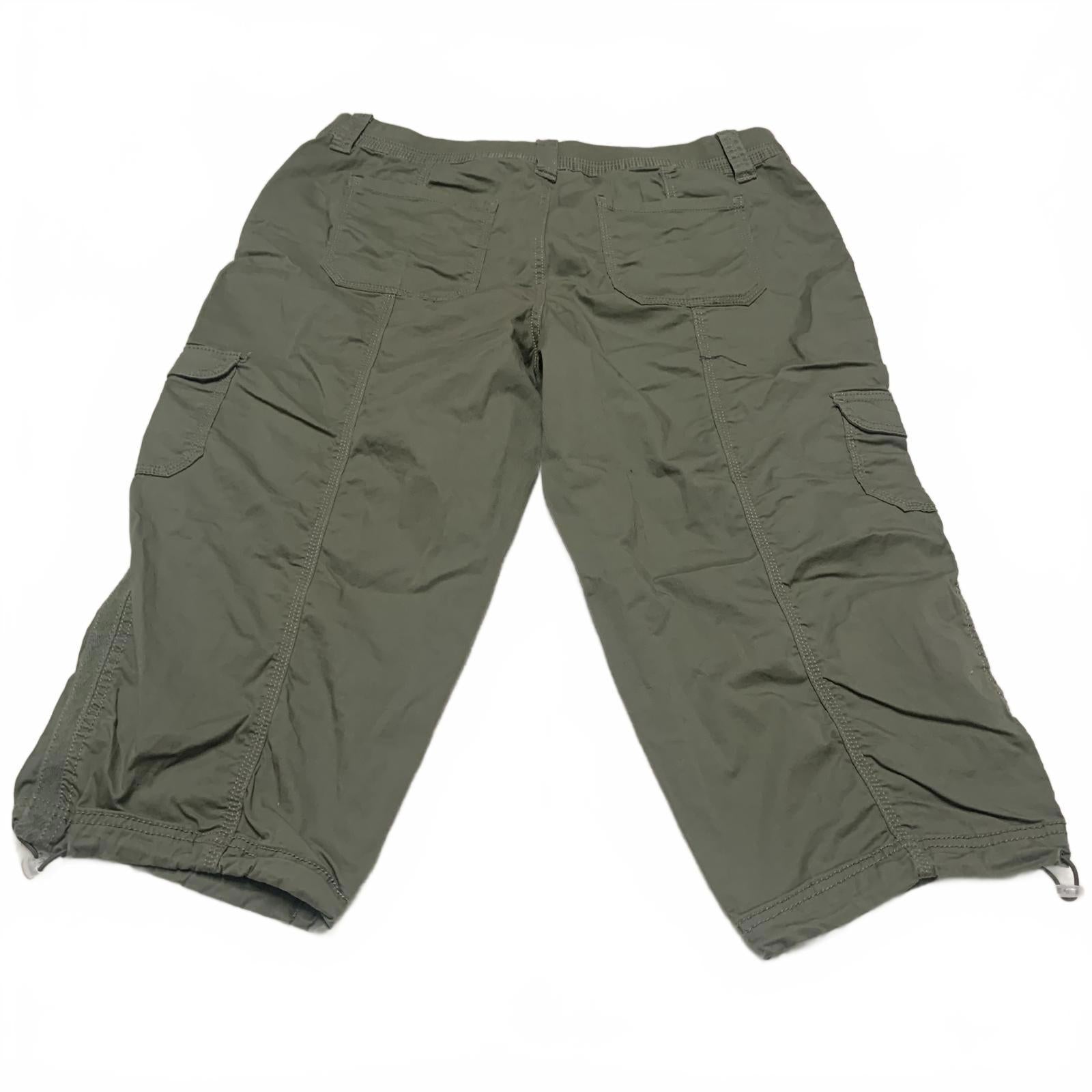 Pantalones capri cargo verde oliva para mujer, talla 16, talla 37, elásticos, de Style &amp; Co.