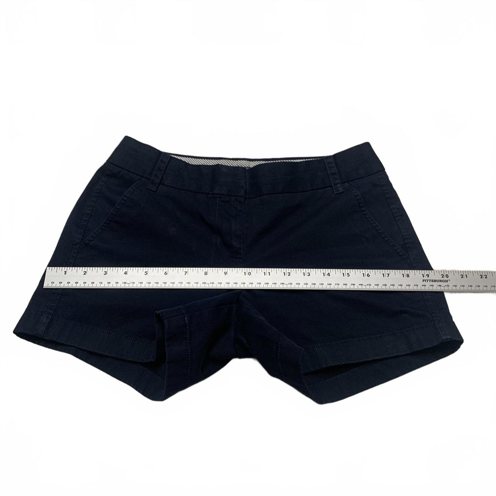 Pantalones cortos chinos J.Crew para mujer, talla 2, azul marino, ancho 30,5, algodón