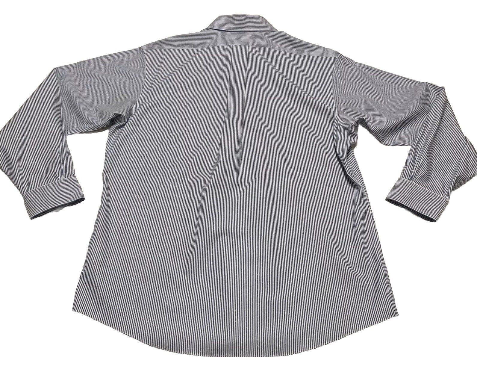 Camisa Brooks Brothers Regent para hombre, tallas 16 1/2 - 34, manga larga, rayas azules, sin planchado