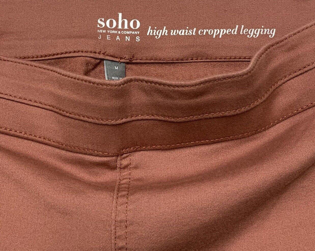 Leggings de cintura alta para mujer Soho, color rosa malva, corte holgado, talla M