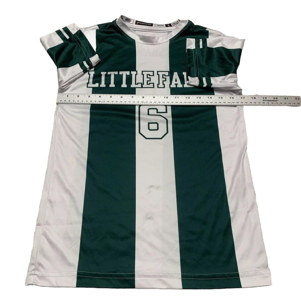 Camiseta de manga corta de punto verde bosque Champro para jóvenes, talla L