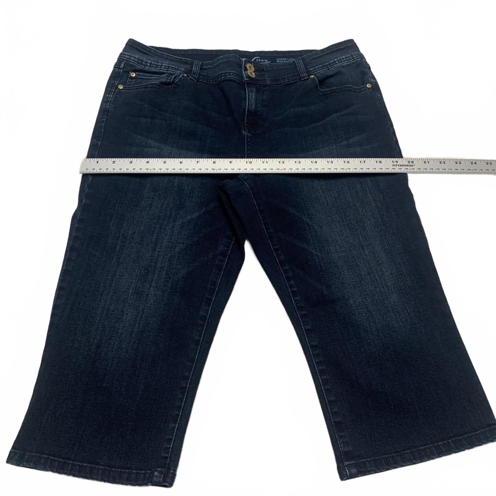 Vaqueros de mujer INC International Concepts, talla 12, corte ajustado, ancho 34 x largo 17