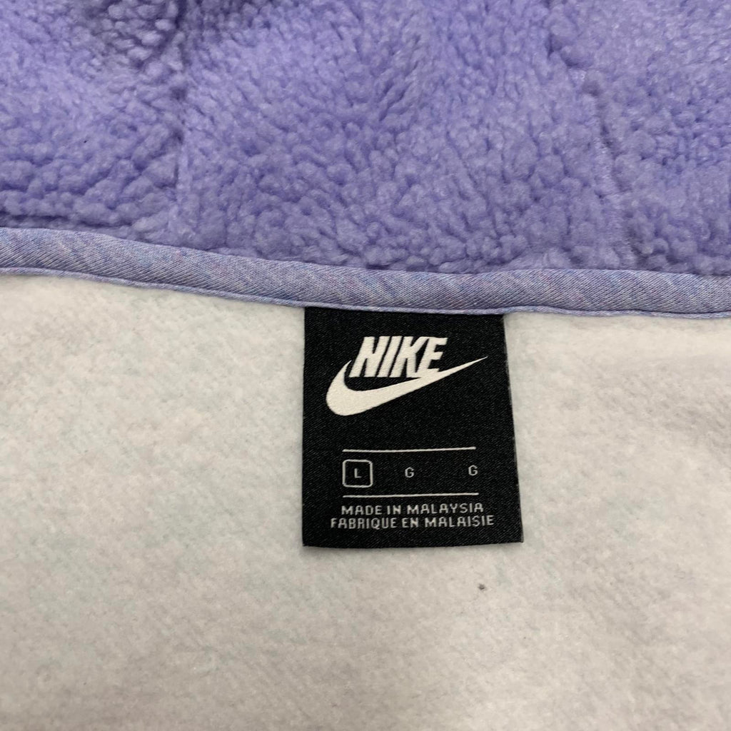Sudadera con capucha y cremallera Nike para niña, color lavanda, talla grande
