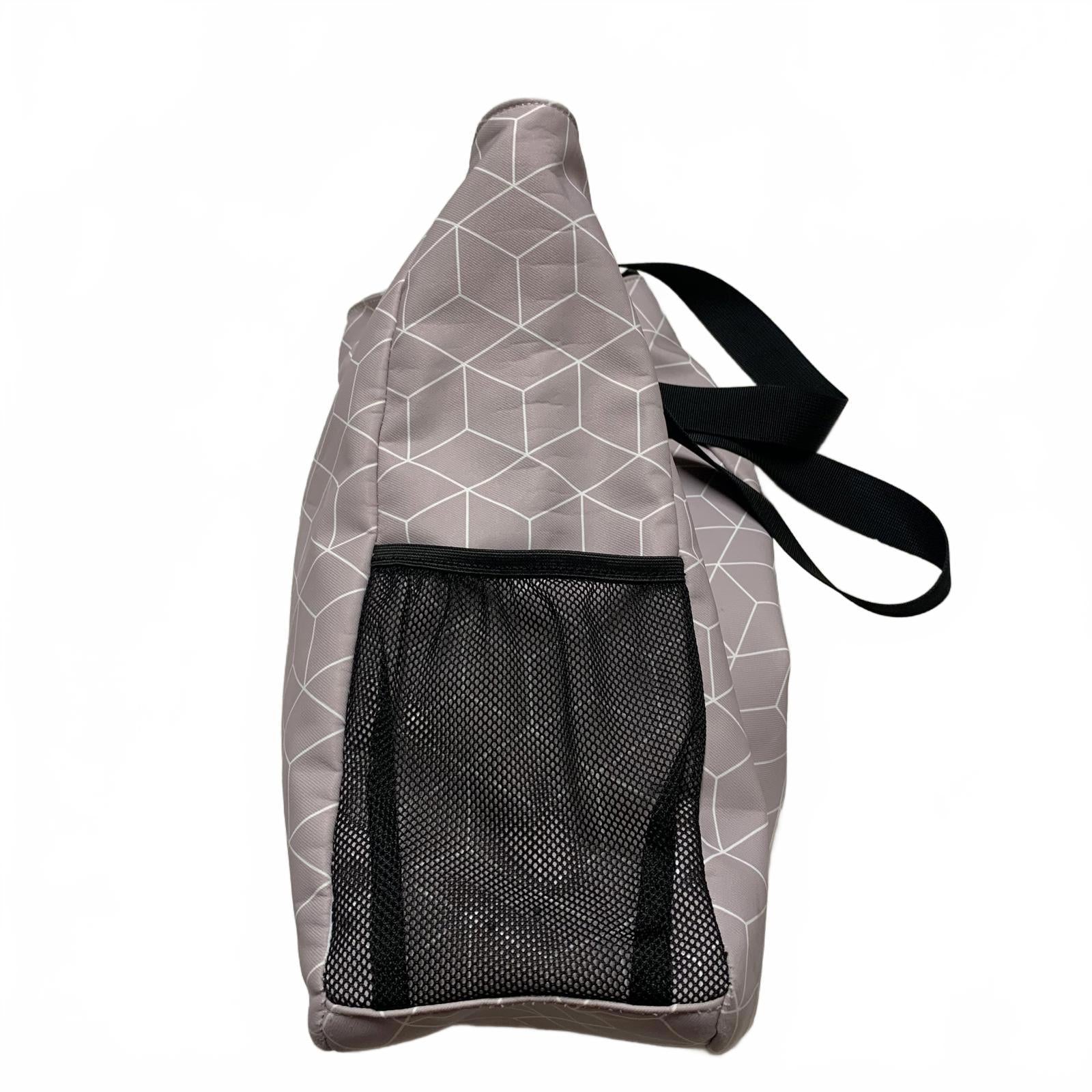 Bolso tote utilitario de hombro para mujer Esván con estampado floral lila