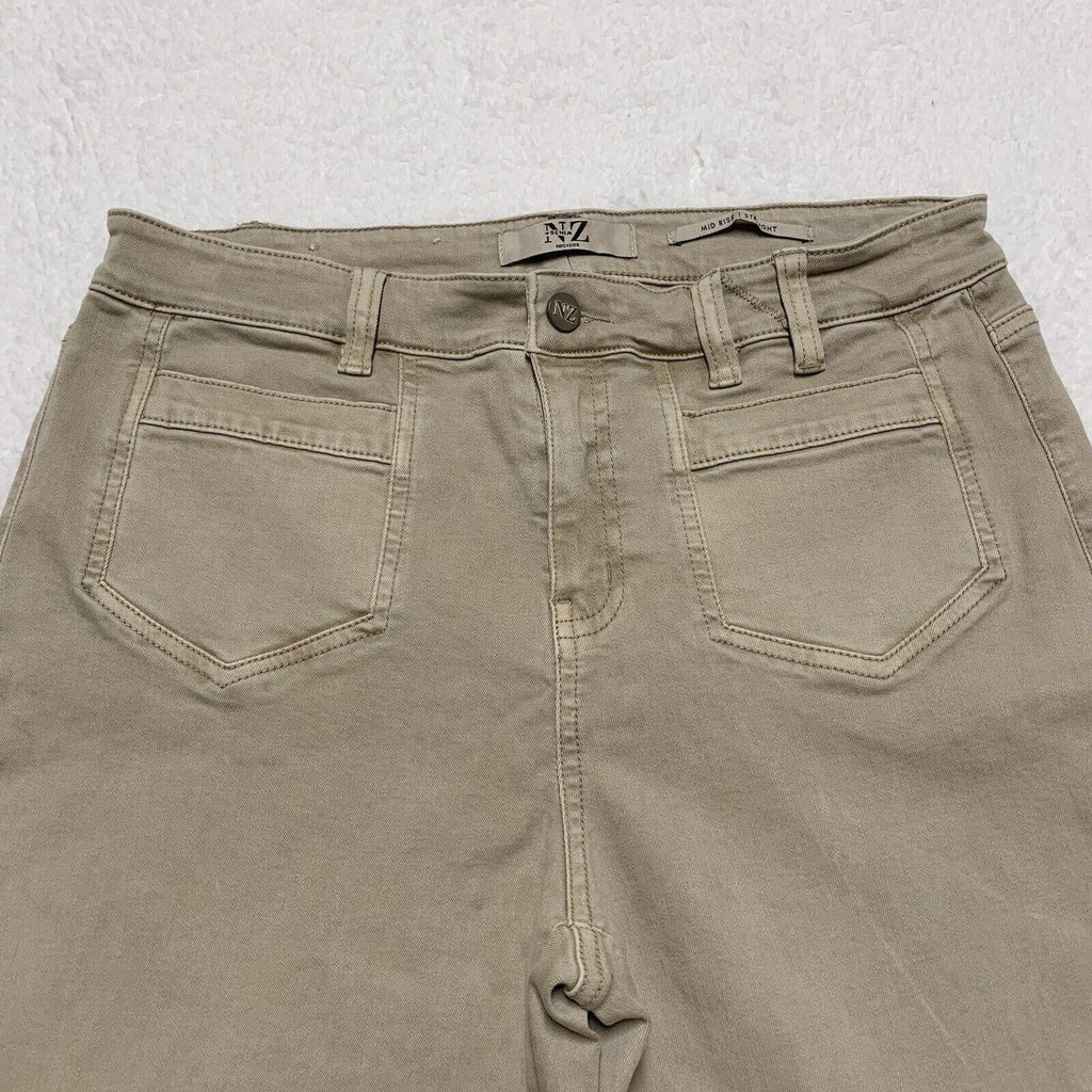 Vaqueros Nic+Zoe para mujer, talla 32, color tostado, con parche en el bolsillo delantero, color beige
