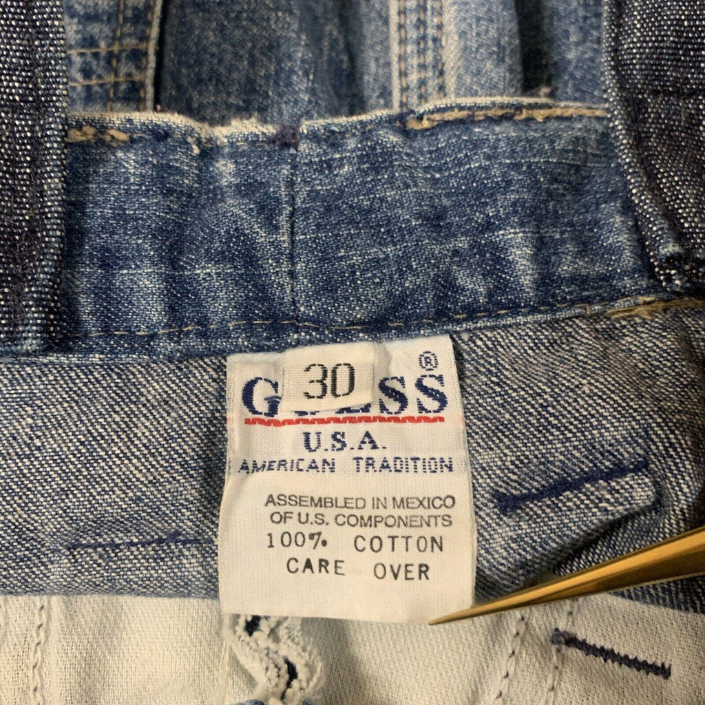 Guess Jeans Authentic Indigo Denim Tote Youth Shoulder Bag Handcrafted Vintage