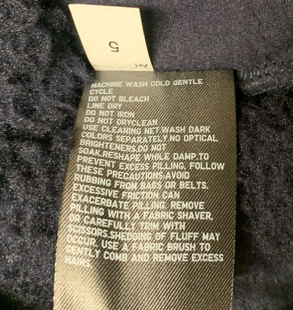 Chaleco pequeño azul marino UNIQLO para mujer, chaqueta de forro polar con cuello en V y cremallera completa, de imitación sherpa