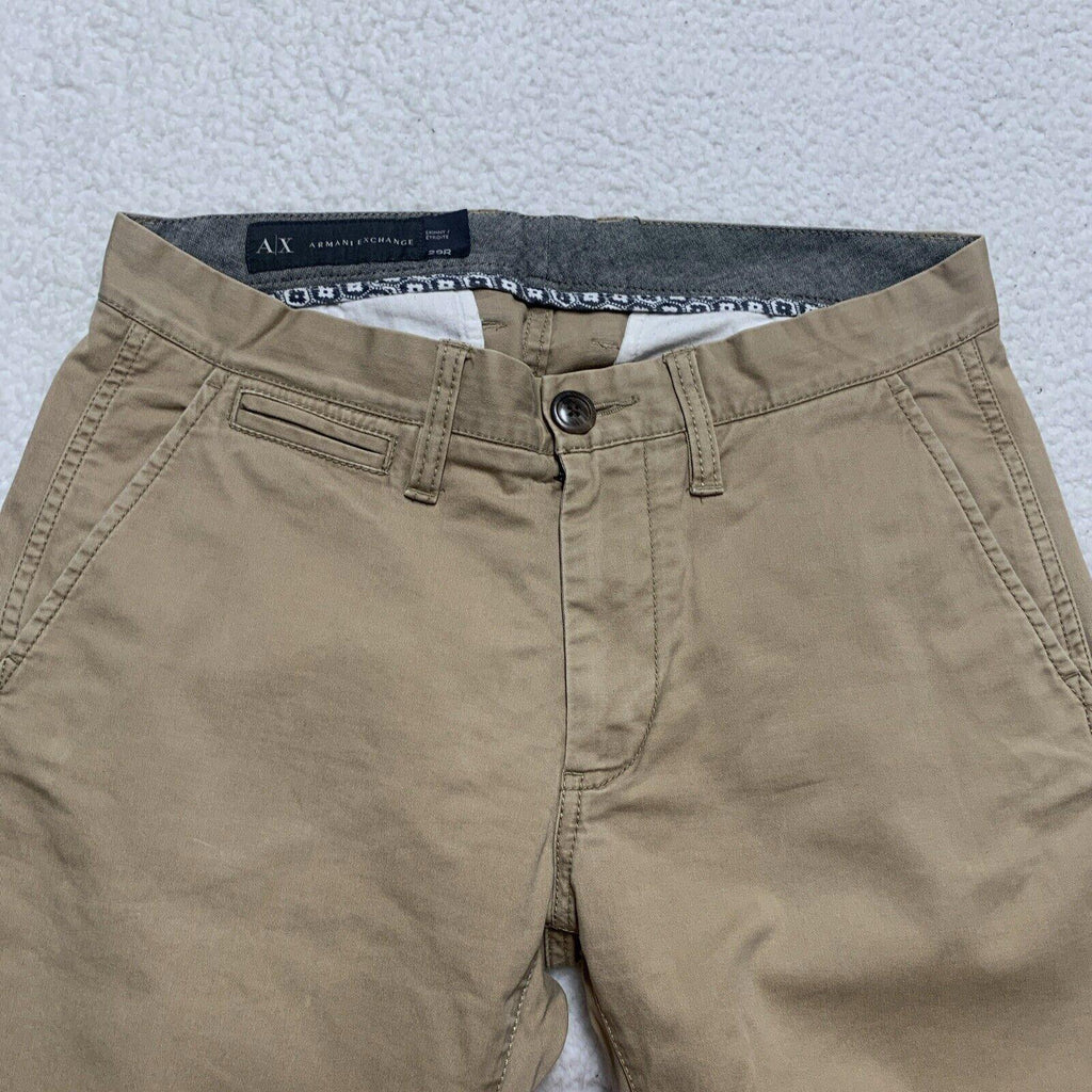 Pantalón chino ajustado de algodón de pierna recta para hombre, talla 29R, de Armani Exchange, A/X