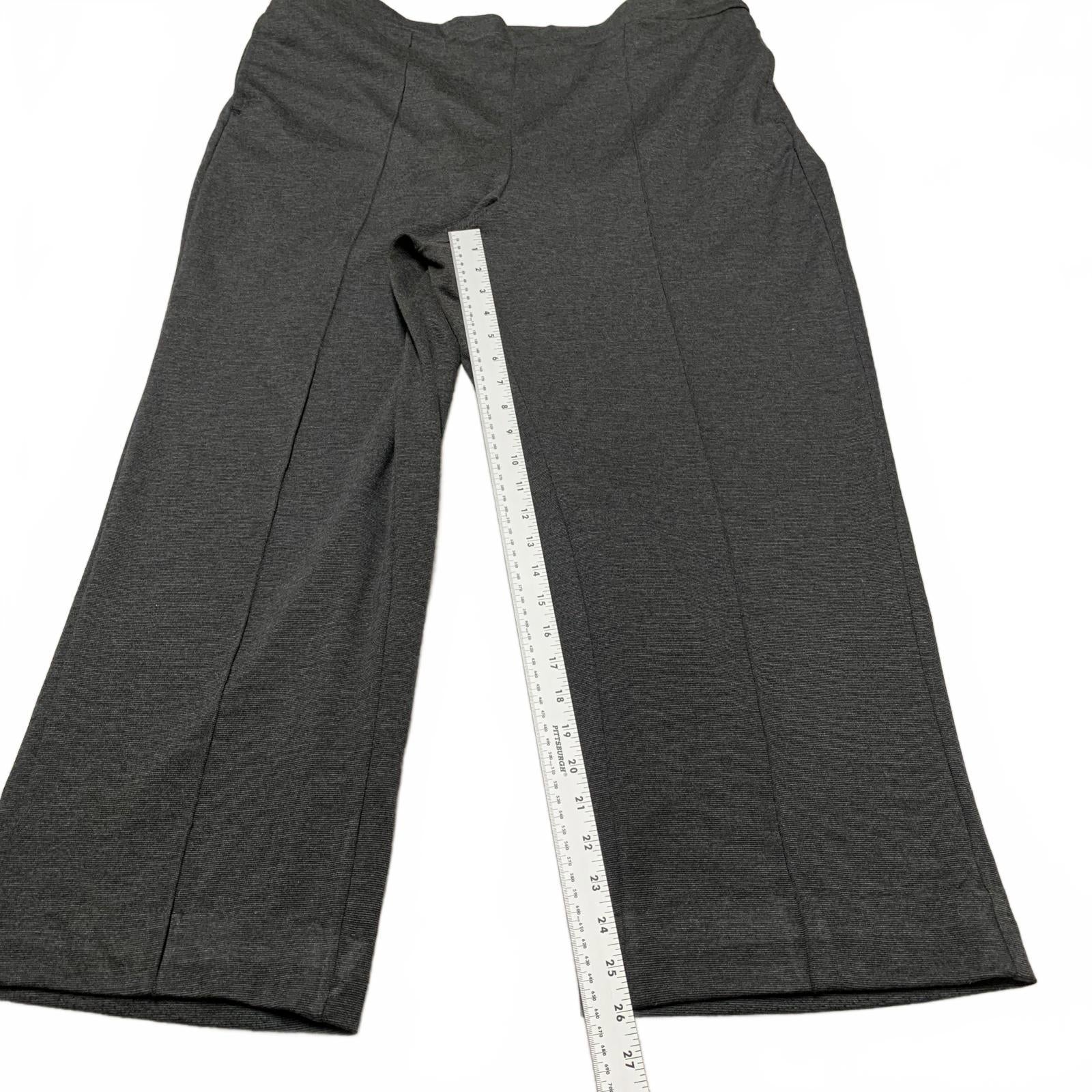 Pantalones capri grises anchos Liz &amp; Me Sport para mujer, talla 16, 38 x 26