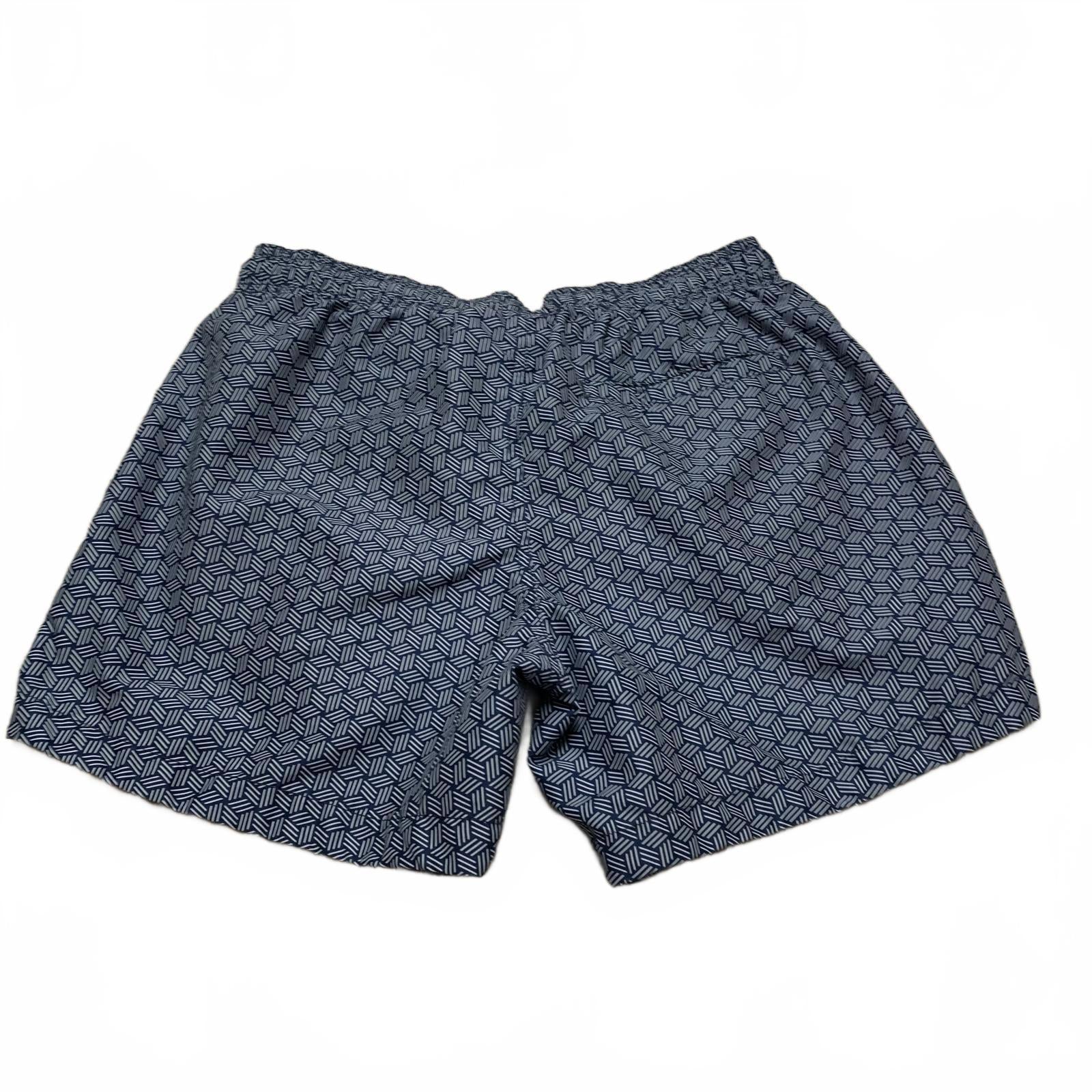 Bañador tipo bóxer con estampado geométrico azul marino para hombre de H&amp;M, talla M, talla 30