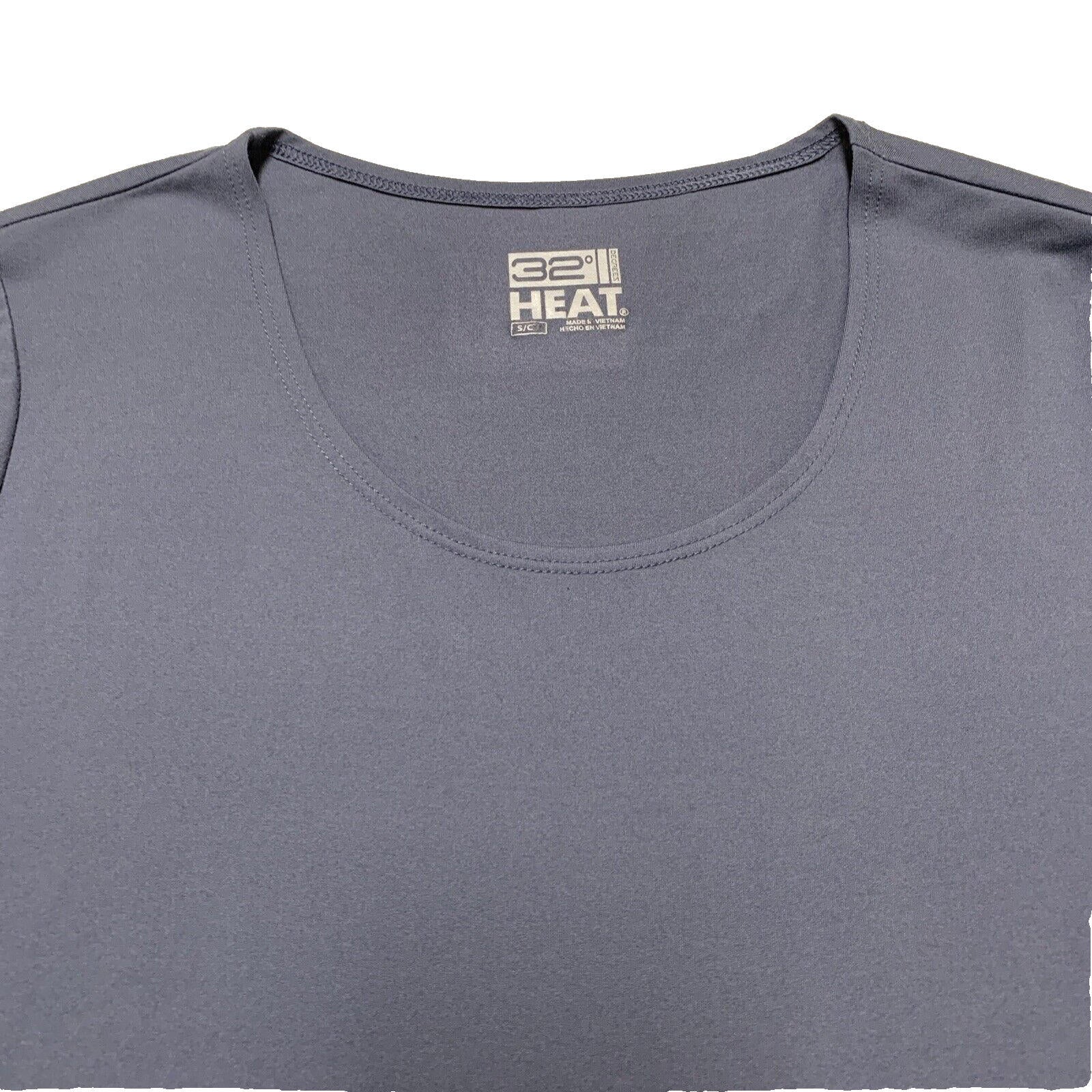 Camiseta azul de cuello redondo suave para mujer, talla pequeña, 32 grados de calor, para ponerse debajo