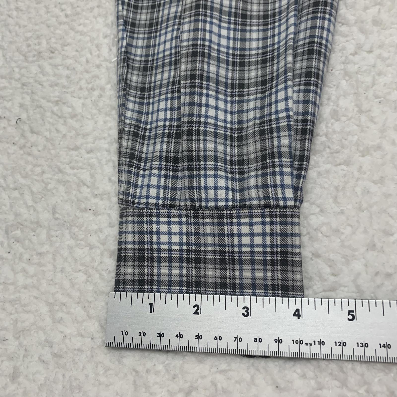 Camisa clásica a cuadros negra y gris para hombre, talla grande, de Maker Company