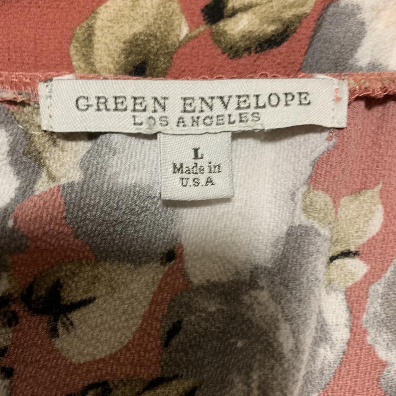 Falda con volantes florales para mujer, talla L, de Green Envelope Los Angeles, fabricada en EE. UU.