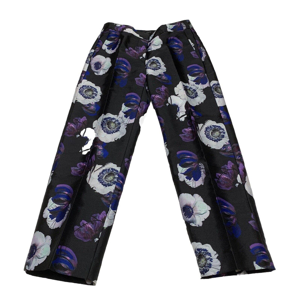 Pantalones de mujer J. Crew, talla 00, estampado floral de amapolas, corte cropped