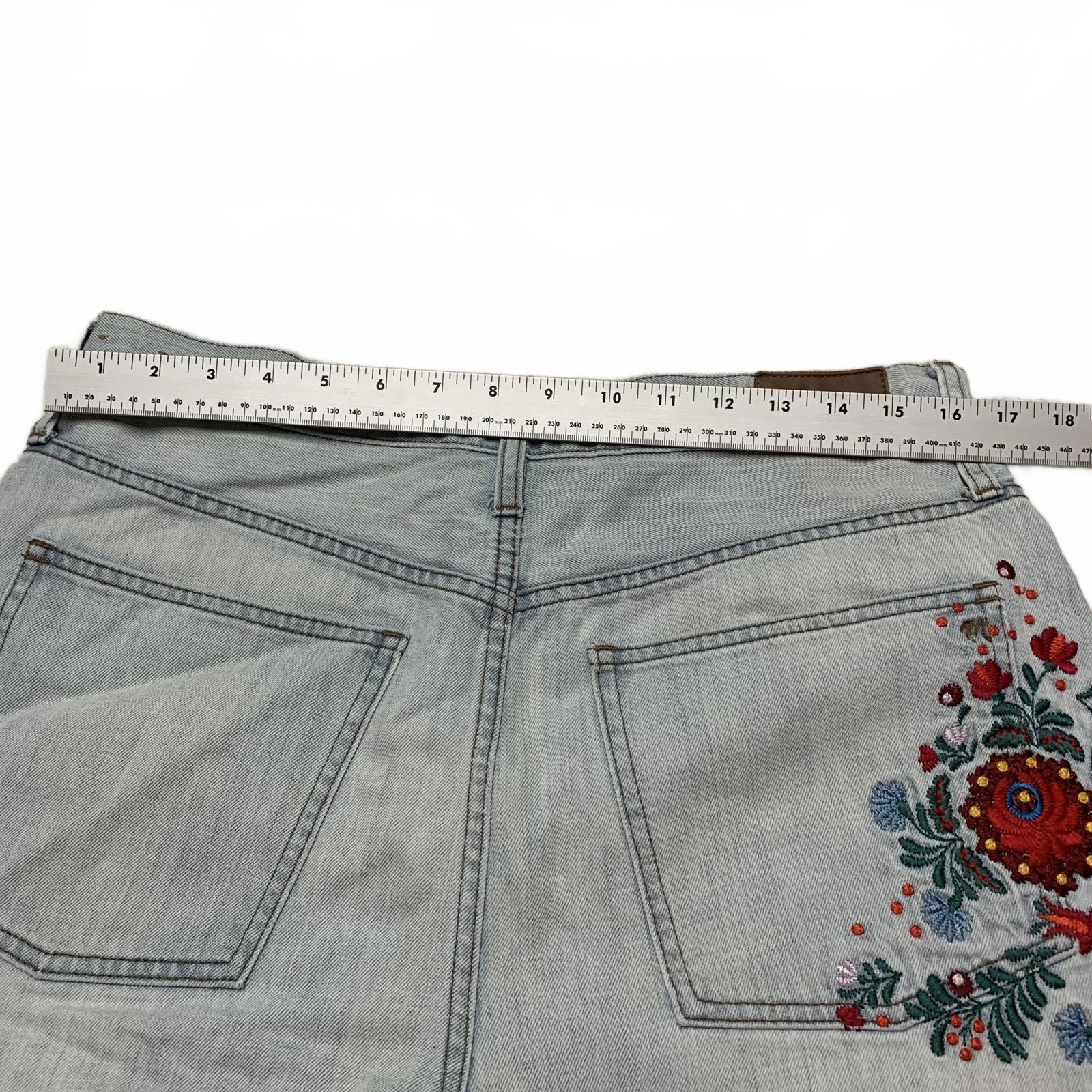Pantalones cortos de mezclilla bordados Madewell, estilo vintage, talla 30