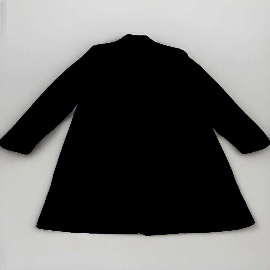 J Crew Women’s Sz 12 Black Wool Peacoat Long Topcoat Classic