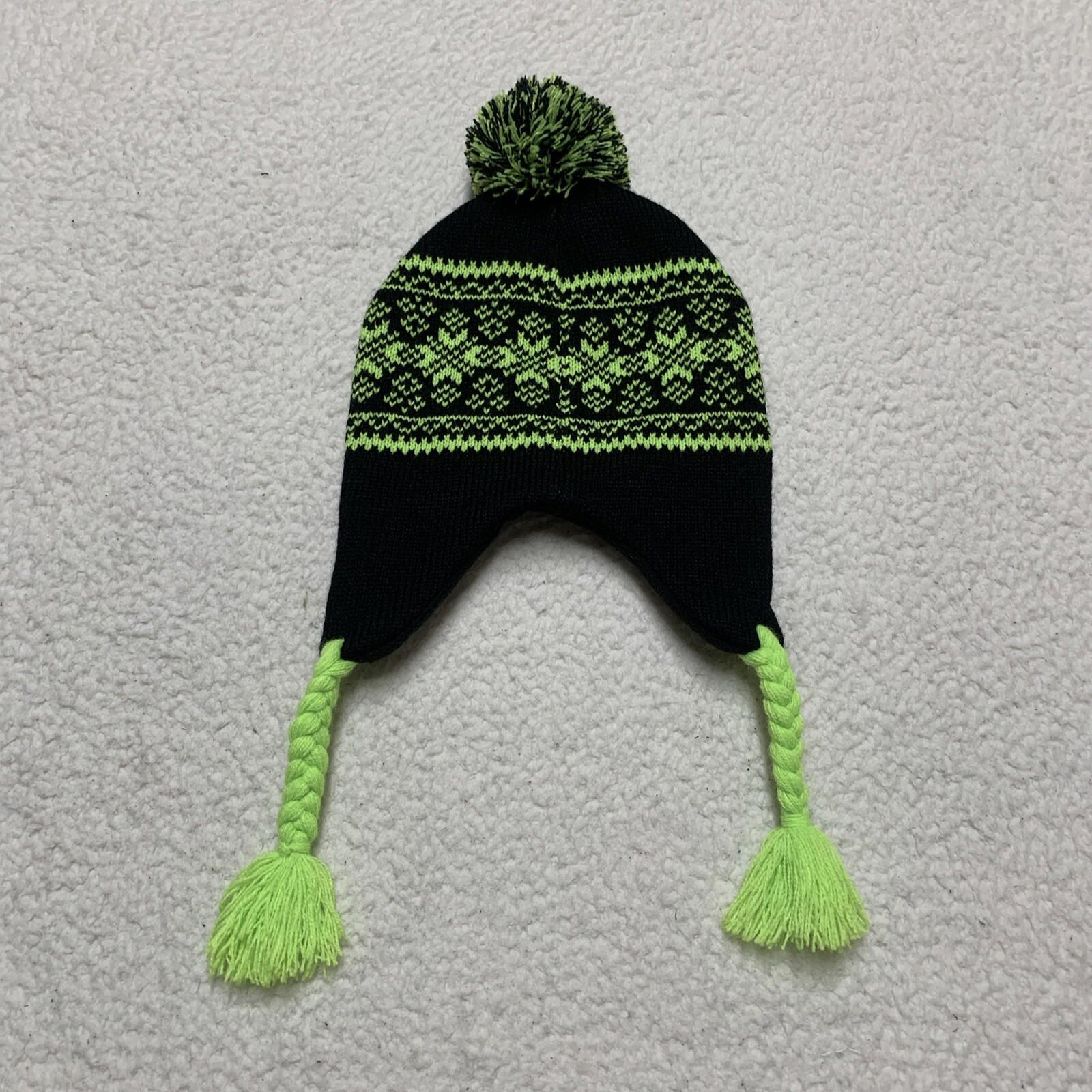 Gorro de lana resistente a la intemperie para jóvenes, talla única (8/20), con pompón y orejeras trenzadas