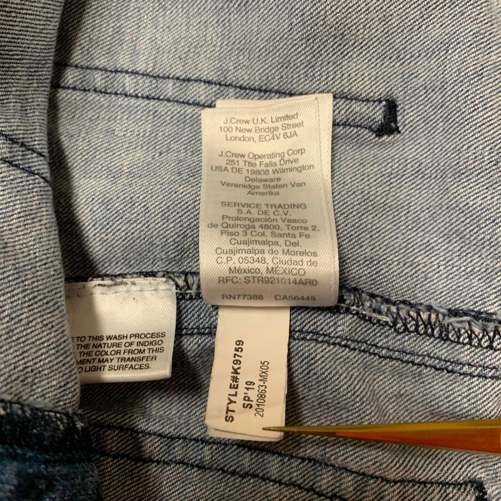 Shorts vaqueros de cintura alta con botones y bragueta de J. Crew para mujer, talla 29