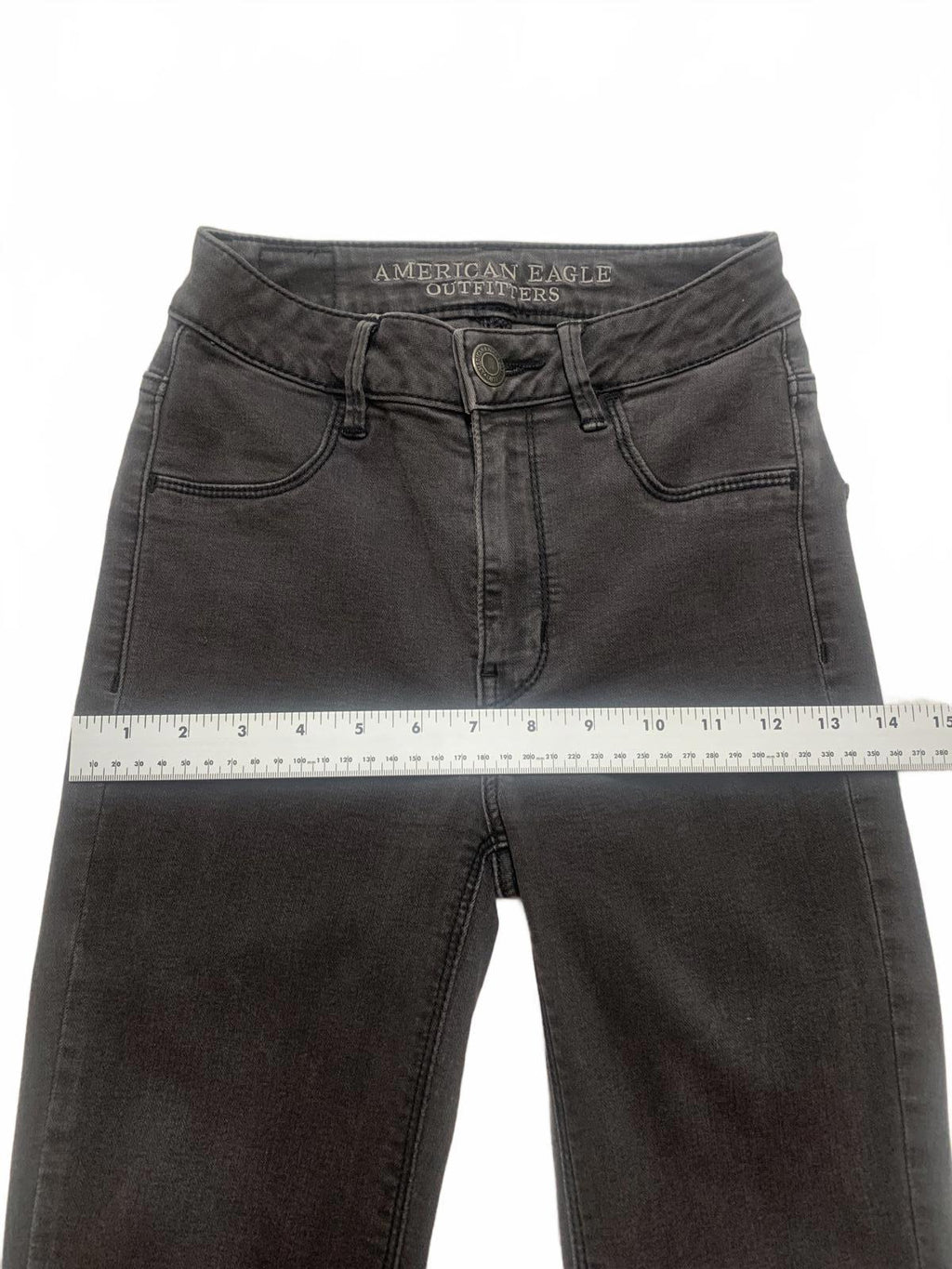 Vaqueros ajustados negros ajustados elásticos de 22 x 28 para mujer de American Eagle Outfitters, talla 00