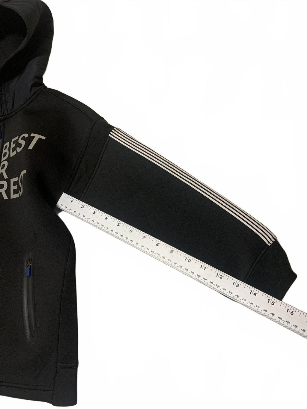 Sudadera con capucha y cremallera negra para niño de la colección Zara Kids, talla 9