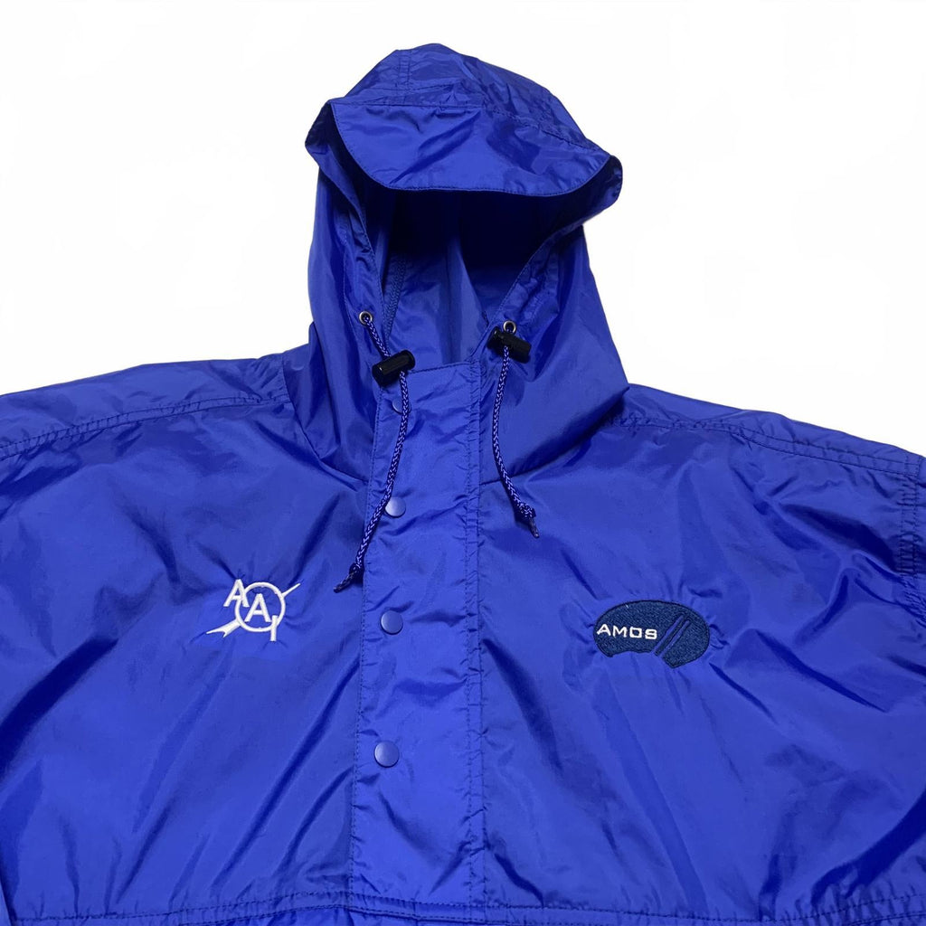 Chaqueta impermeable plegable Tri Mountain para hombre, color azul, talla L