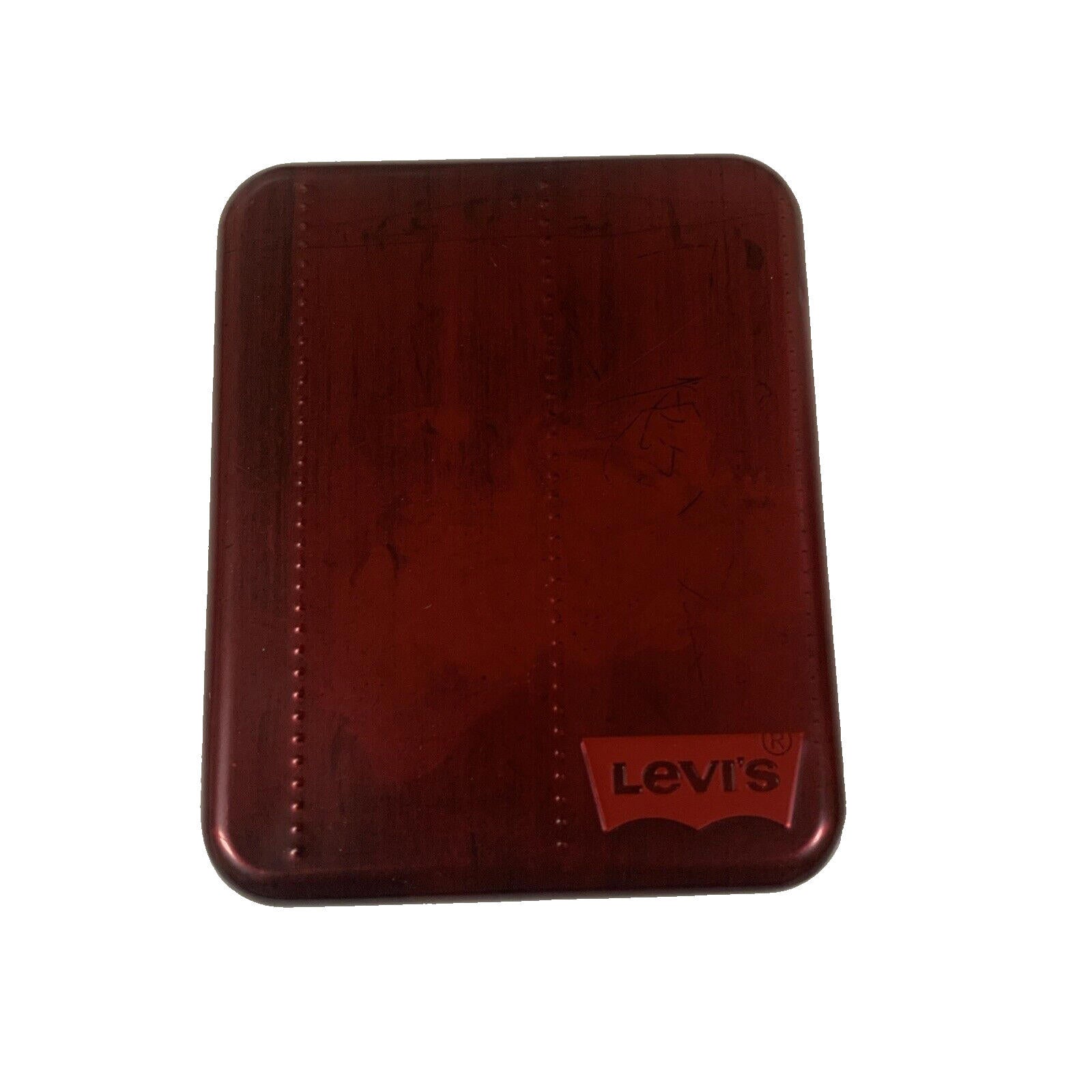 Cartera negra Levi's para hombre con protección RFID y costuras antirrobo de identidad