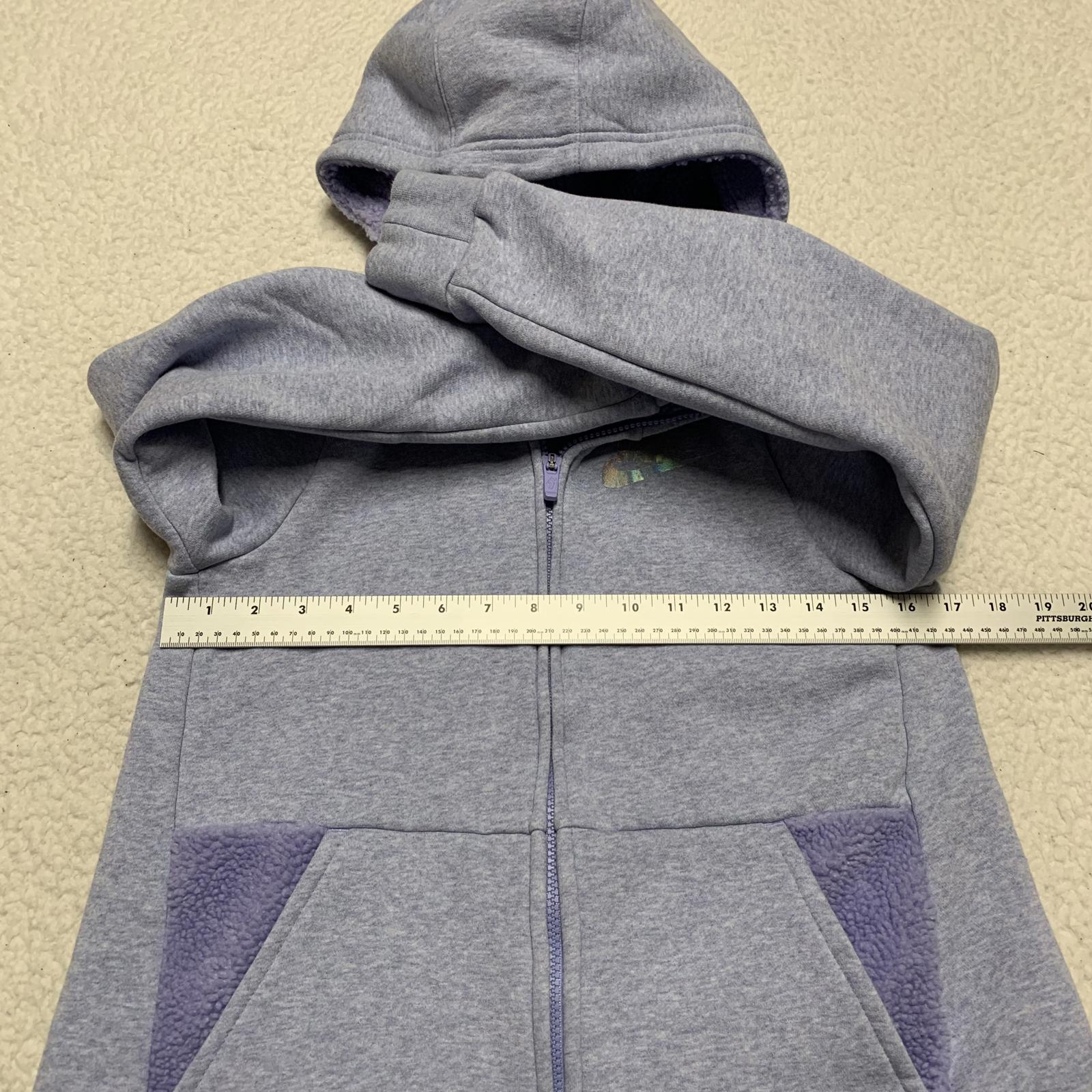 Sudadera con capucha y cremallera Nike para niña, color lavanda, talla grande