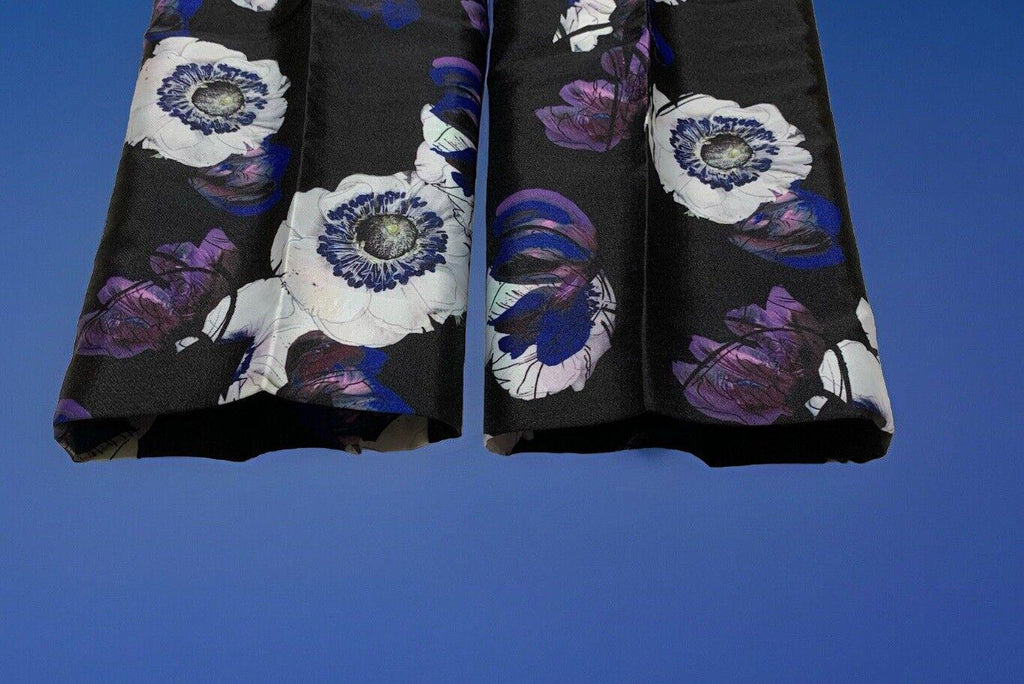 Pantalones de mujer J. Crew, talla 00, estampado floral de amapolas, corte cropped