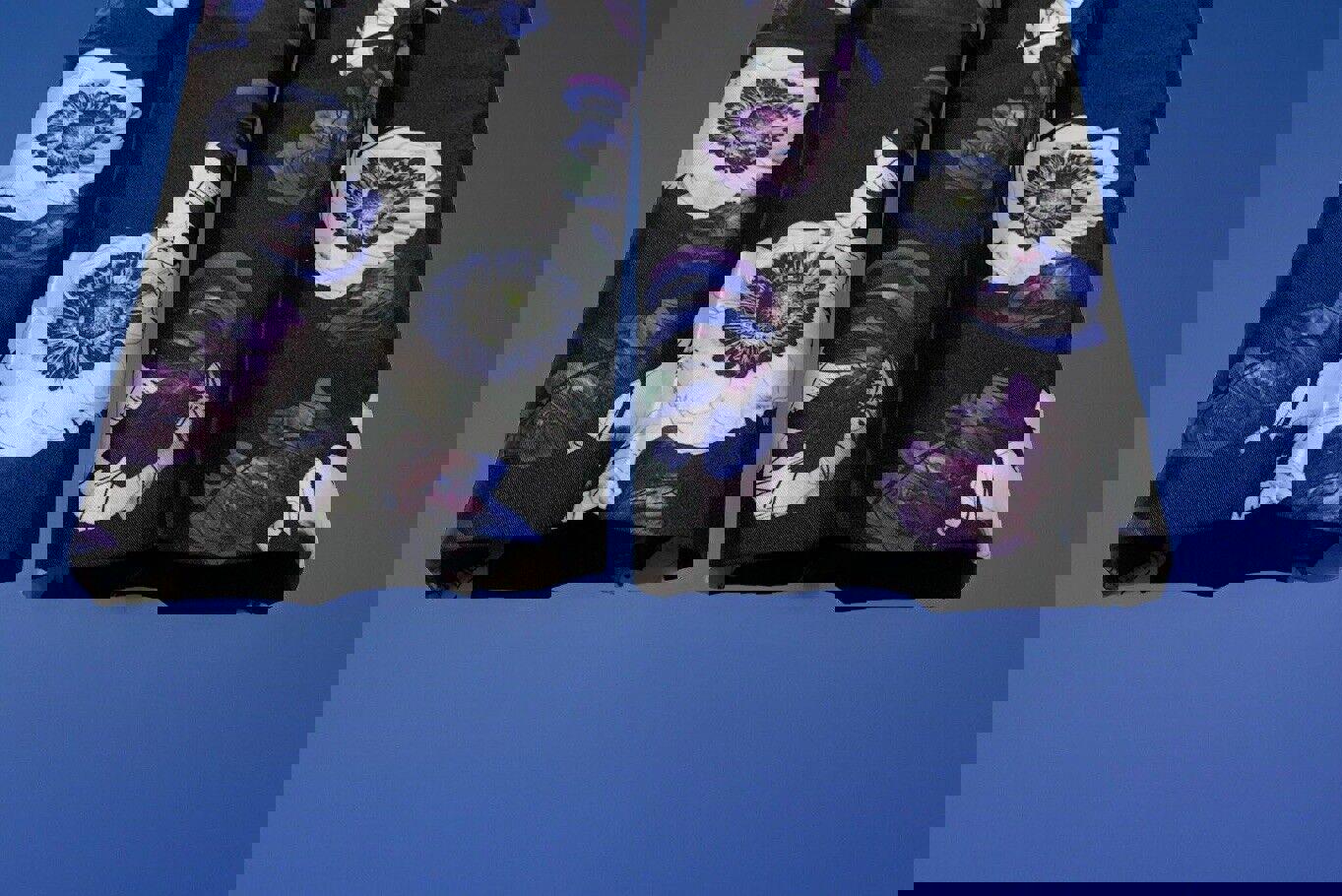 Pantalones de mujer J. Crew, talla 00, estampado floral de amapolas, corte cropped