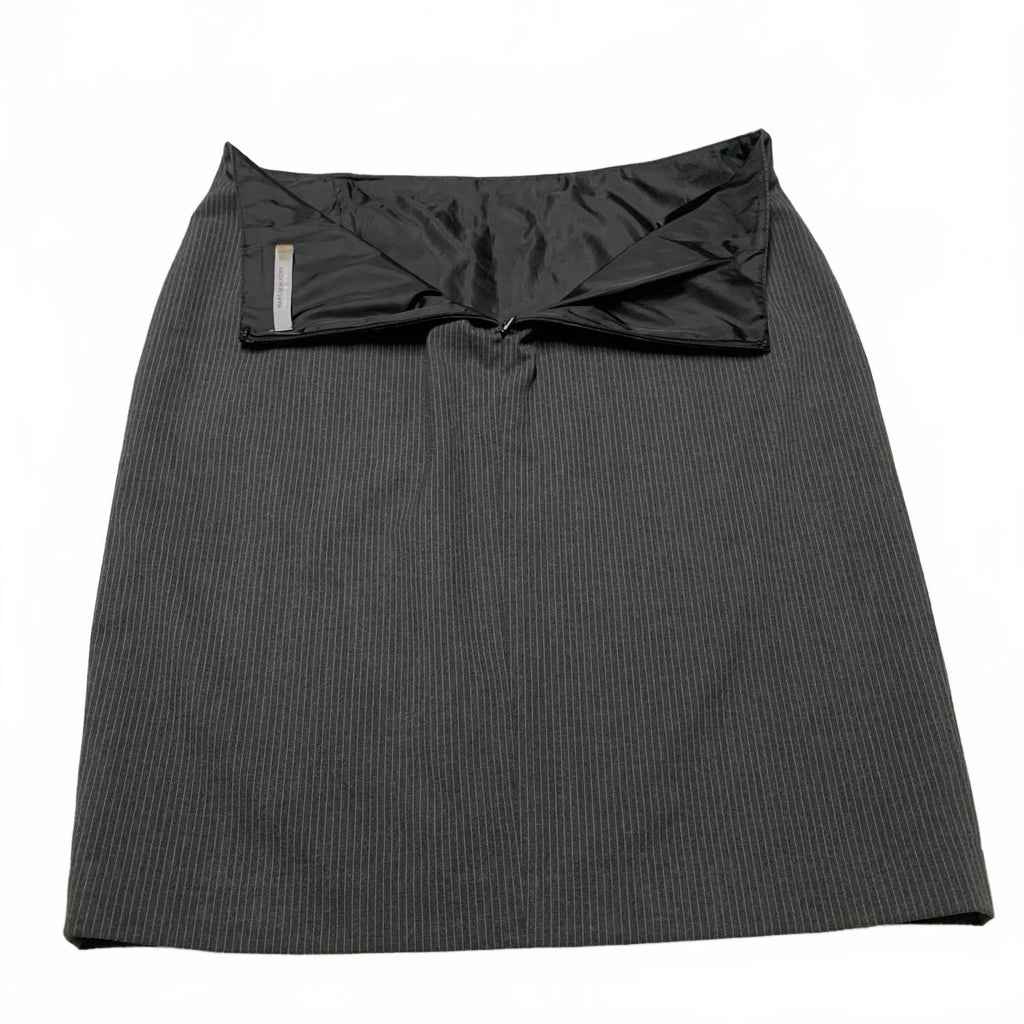 Falda de rayas grises con abertura lateral para mujer Marc Andrew, talla 12, de Marc New York Vintage
