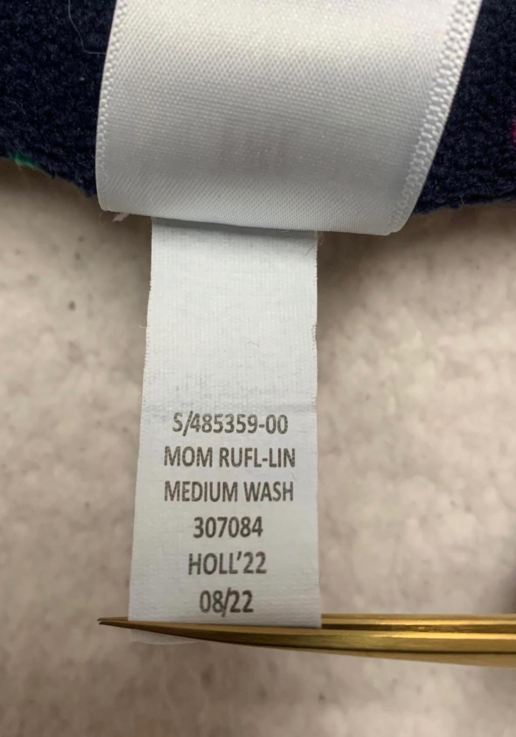 Vaqueros Gap Kids 'Just Like Mom' talla 5 para niñas, ancho 18 x largo 17 cm (talla real)