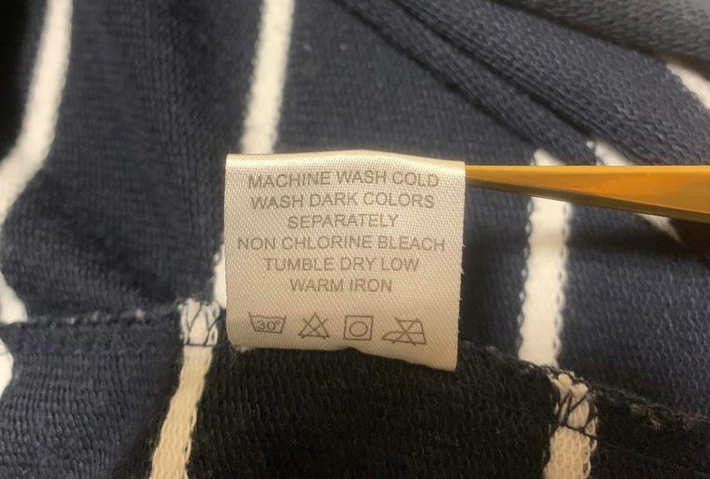 Camisa Galaxy de manga larga a rayas blancas y azul marino para mujer, talla XXL