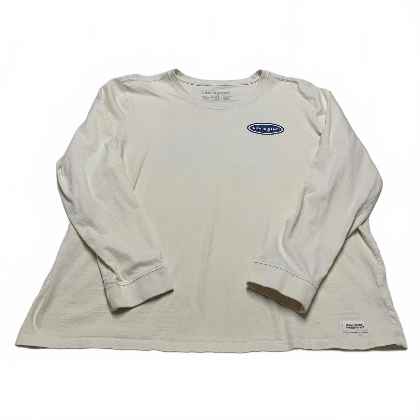 Life is Good Women's XXL Beige Long Sleeve Tee - Get Outta Town Design