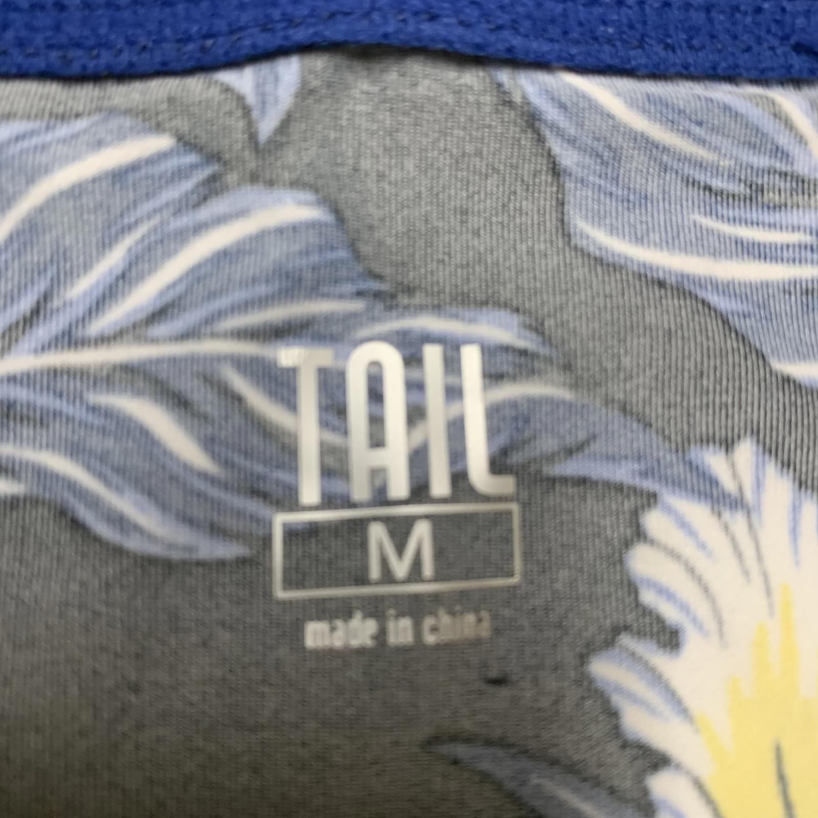 Top elástico sin mangas con estampado floral de jungla azul Debbie para mujer talla M TAIL