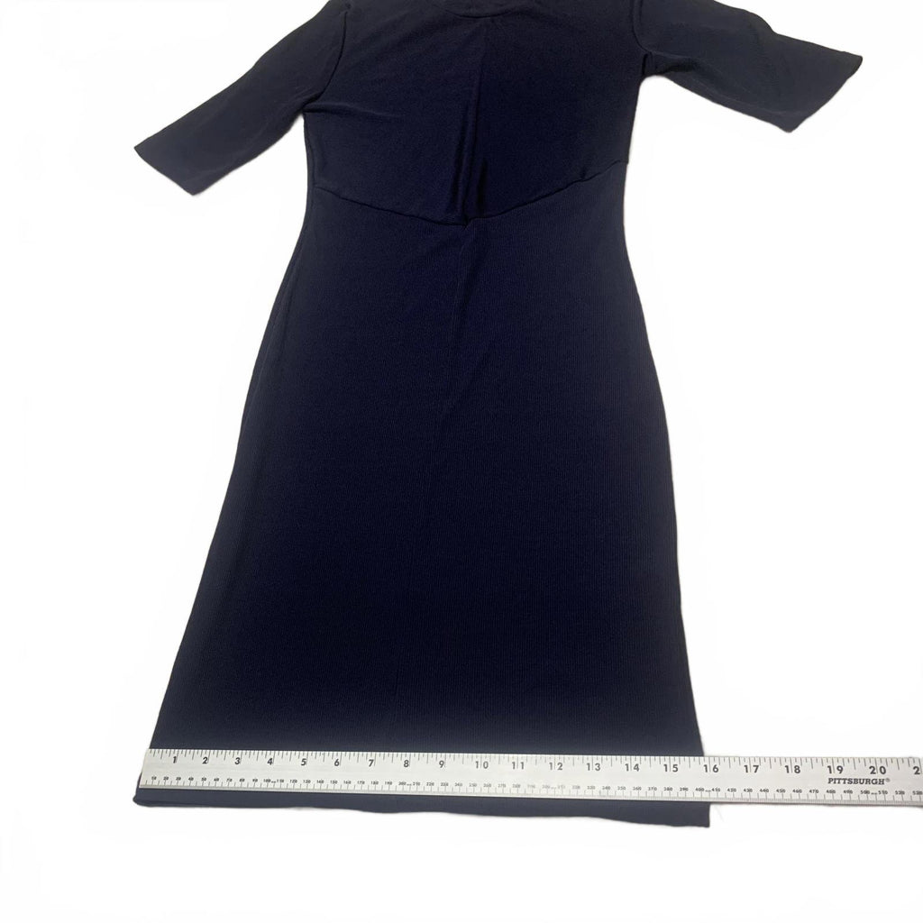 Vestido azul marino de longitud media con mangas cortas de H&amp;M para mujer, talla mediana