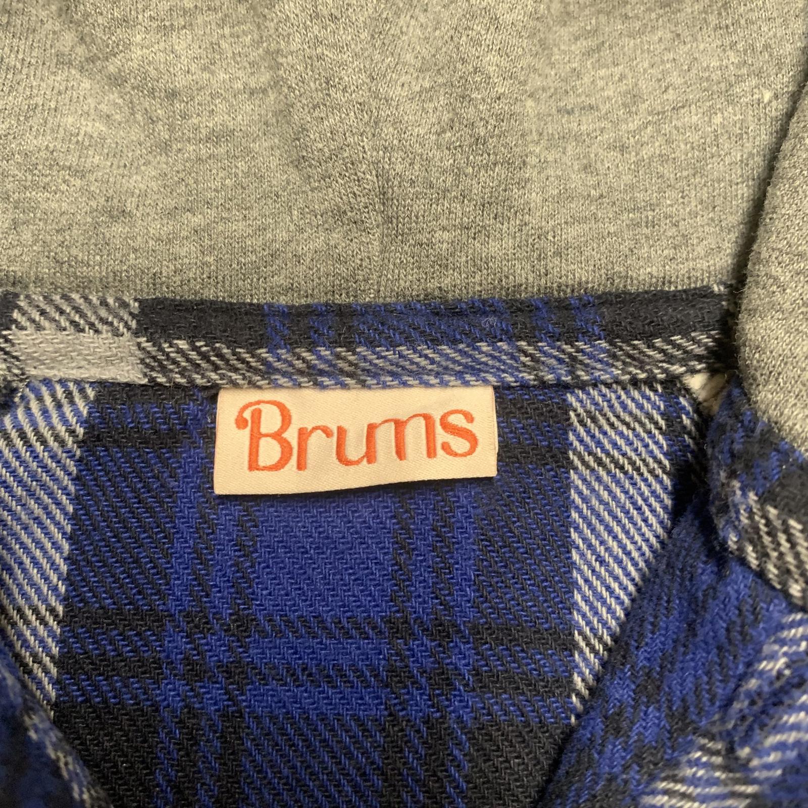 Camisa con capucha de franela azul gris Brums para niños, talla 5, algodón