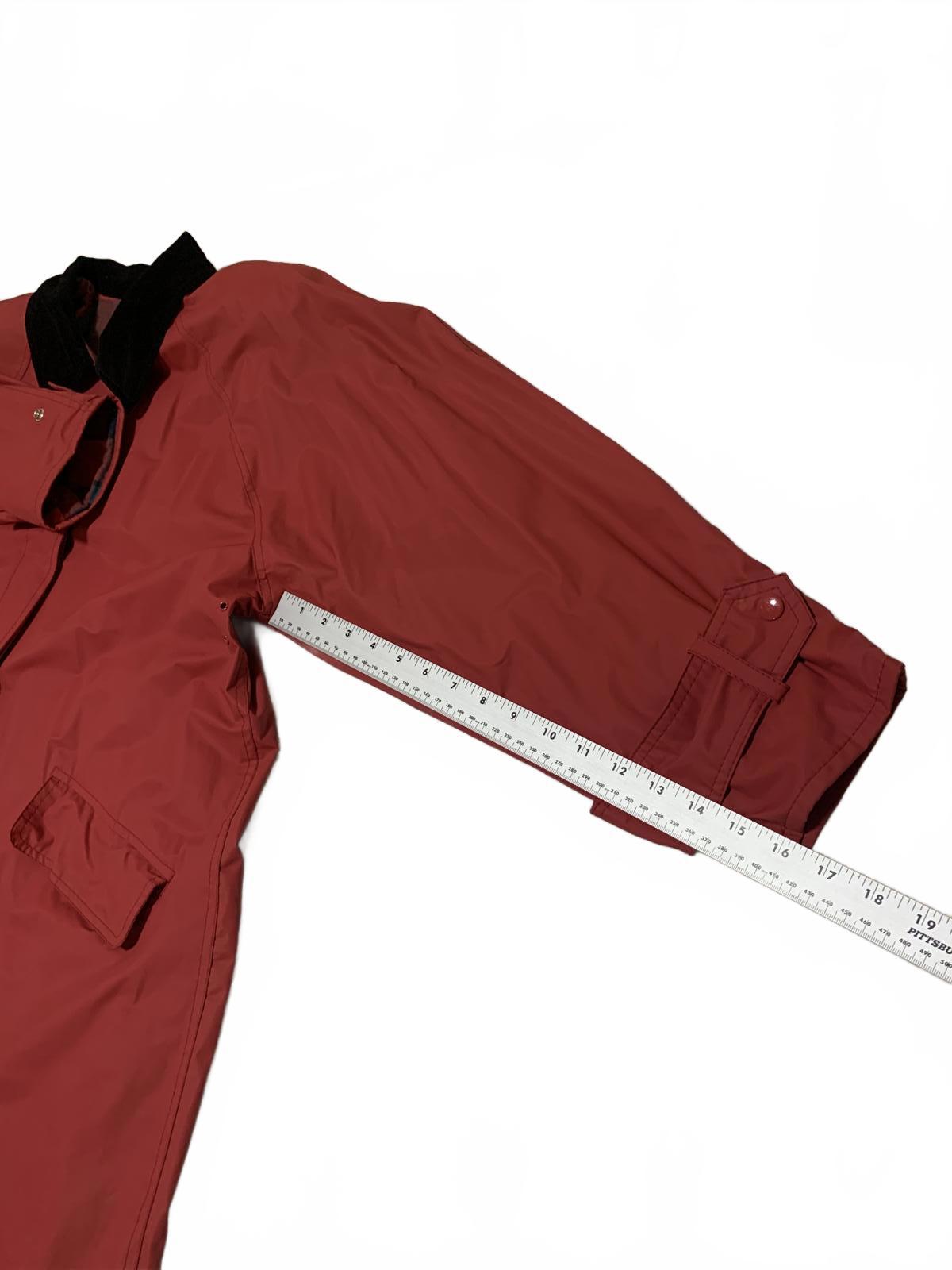 Vintage Misty Harbor Women's L Red Casual Rain Jacket Plaid Pattern PVC shell
