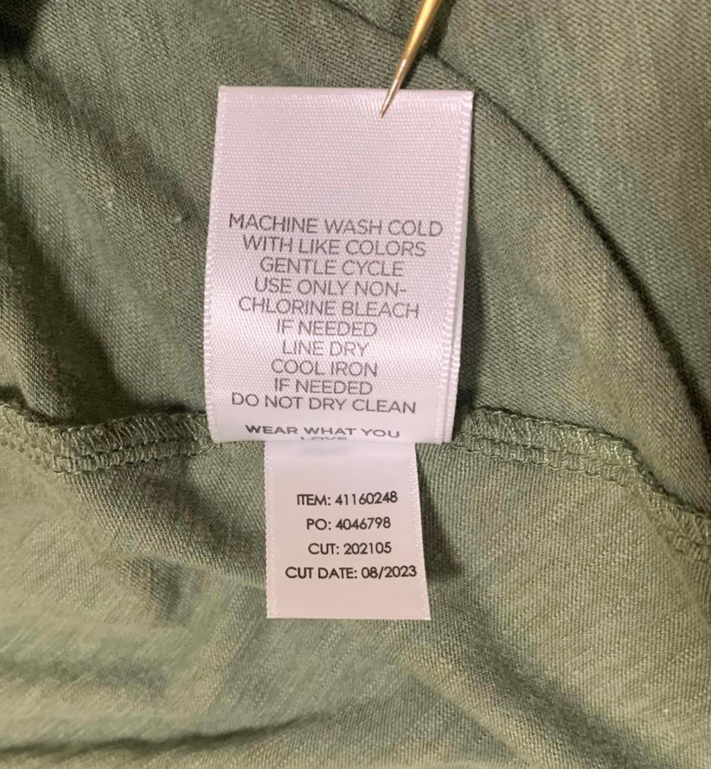 Camiseta de jersey flameado supersuave Torrid para mujer, talla 2, verde oliva