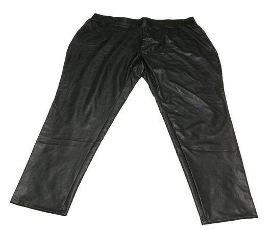Ashley Stewart  Women’s Pants Size 26/28 Black Faux Leather