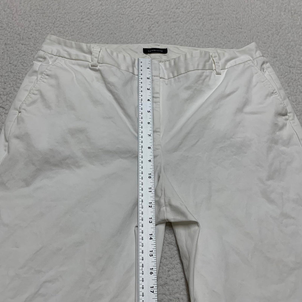 Pantalones anchos blancos Lands' End para mujer, talla 16T